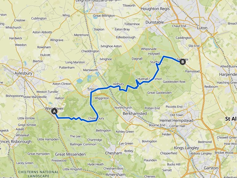 chiltern cycleway map